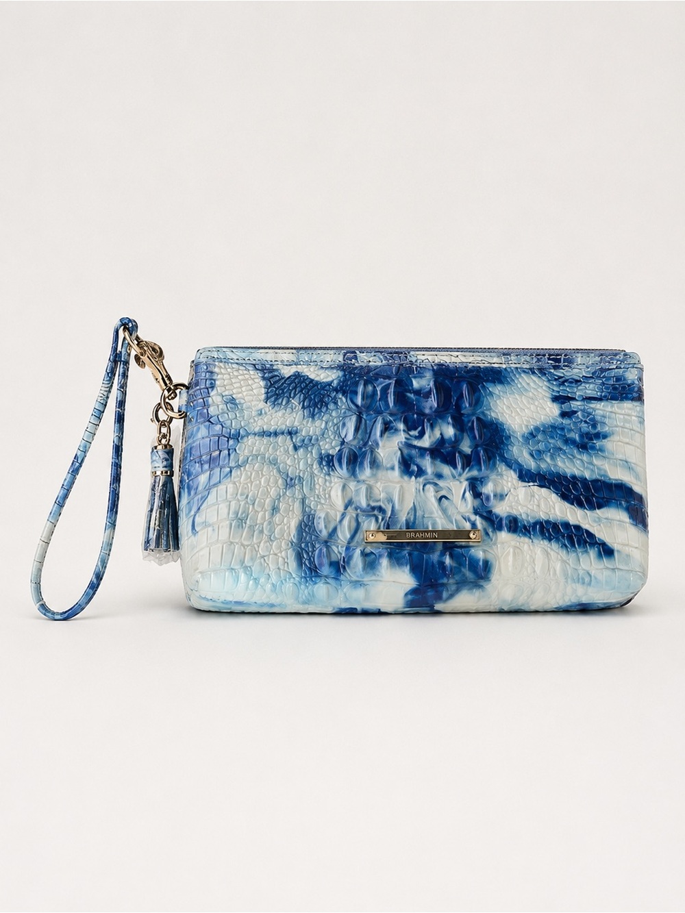 BRAHMIN DAISY LUXURY LEATHER WRISTLET • NWT CONDITION